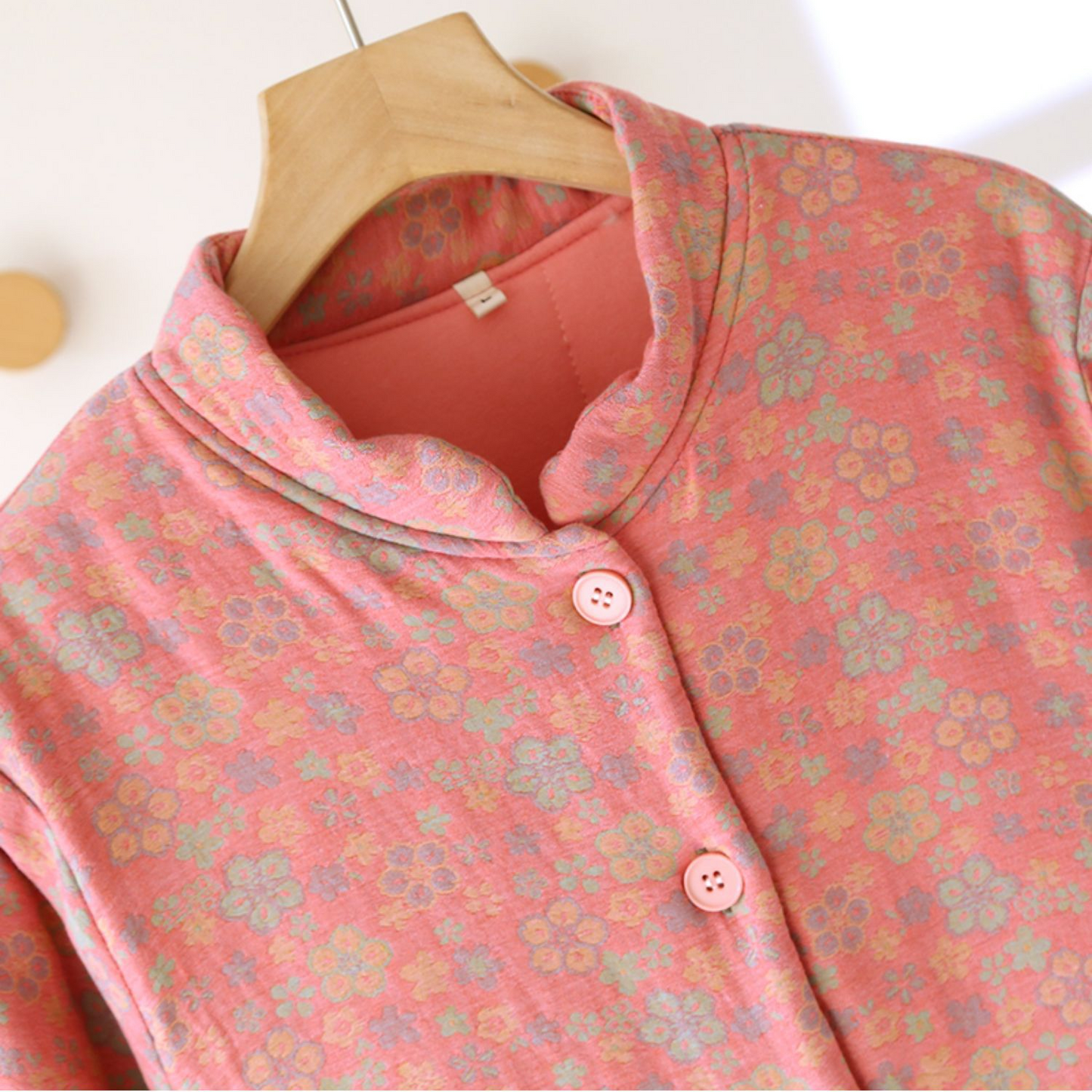 Button-down Pastoral Pure Cotton Pajama Top