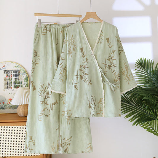 Cotton Gauze Rural Bamboo Nightwear Set - XL - image 0