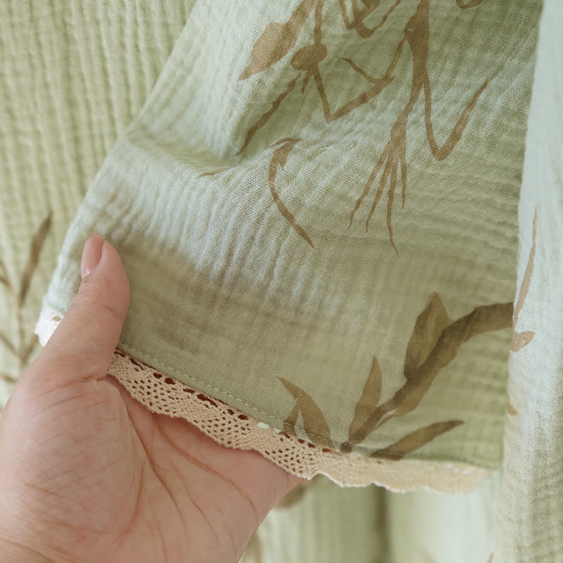 Cotton Gauze Rural Bamboo Nightwear Set