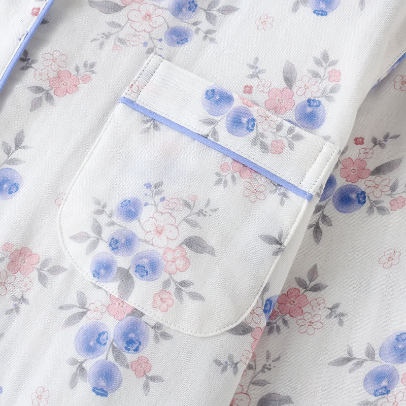 Blueberry Cotton Gauze Pajama Set - image 2
