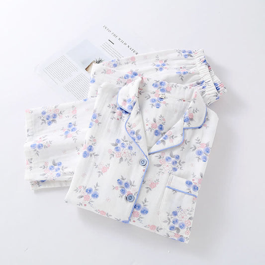 Blueberry Cotton Gauze Pajama Set - image 1