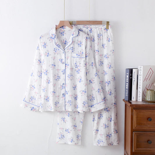 Blueberry Cotton Gauze Pajama Set - 2XL - image 0