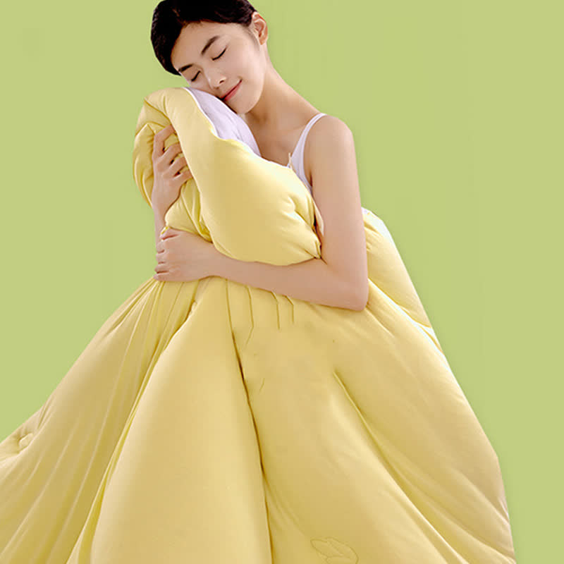 Solid Color Breathable Soft Comforter - image 3