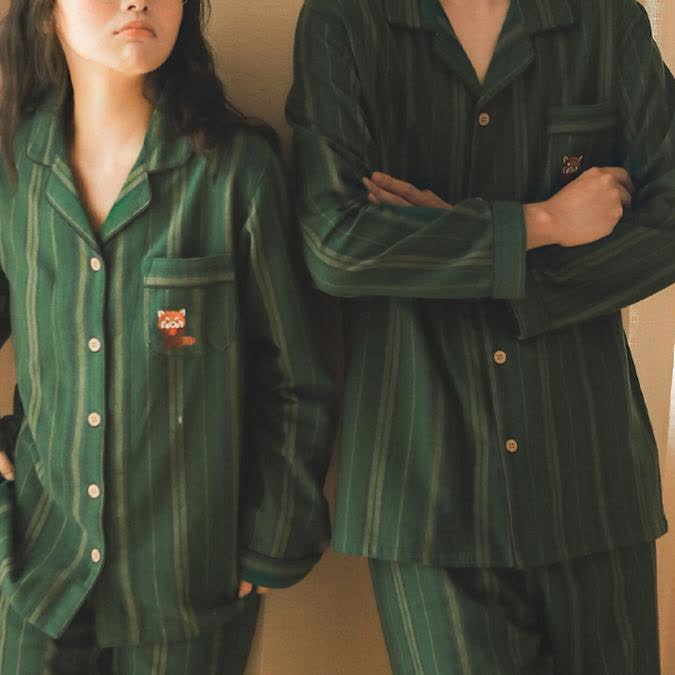 Brushed Cotton Striped Pajama Set - image 11