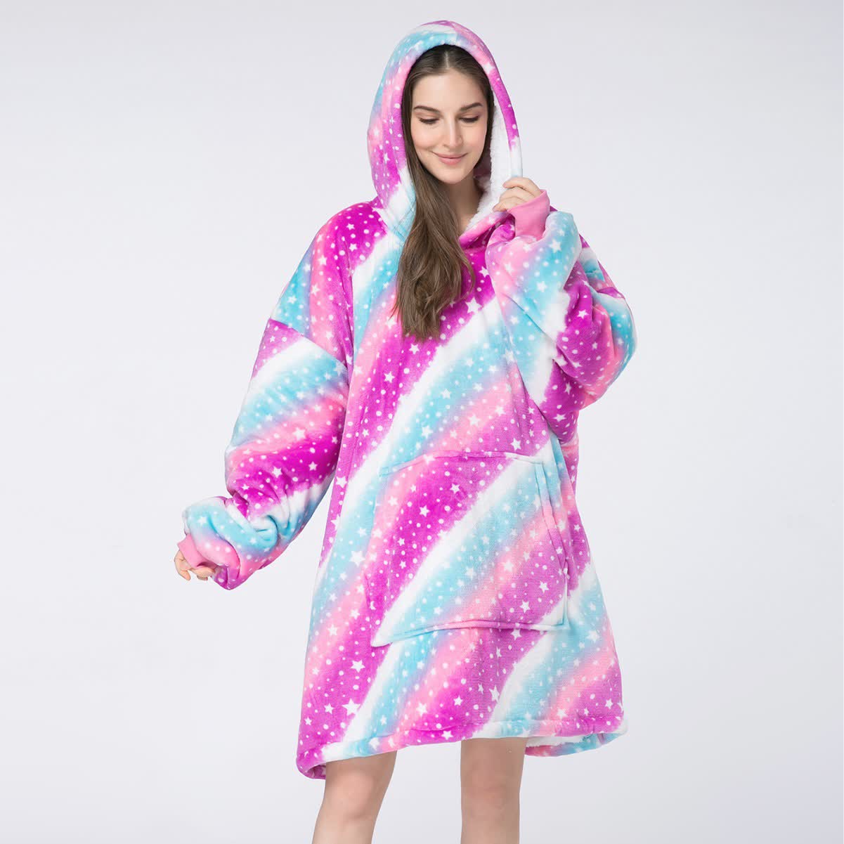 Rainbow Star Wearable Blanket Sleepwear - One Size - image 0