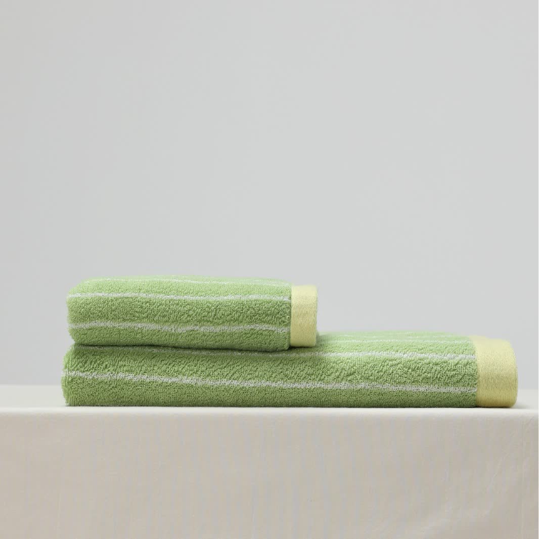 Pure Cotton Colorblock Striped Bathrobe