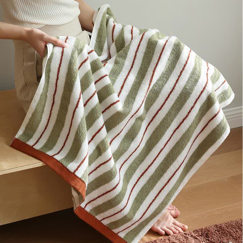 Pure Cotton Simple Striped Towel - image 4