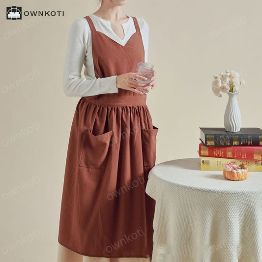 Solid Color Artist's Smock Gardening Apron