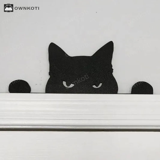 Metal Adorable Cat Home Decor Door Topper