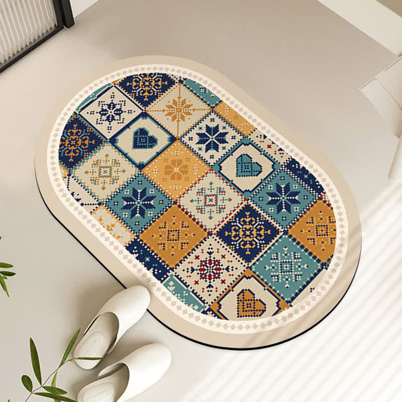 Vintage Diatom Mud Water-absorbent Bath Mat