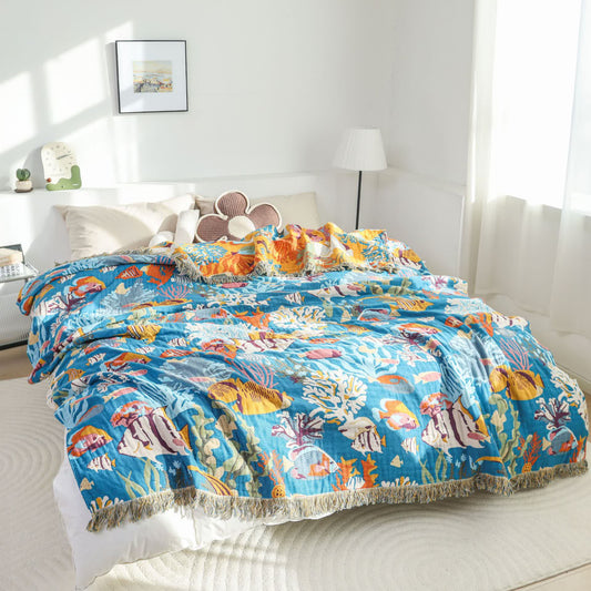 Underwater World Cotton Gauze Quilt
