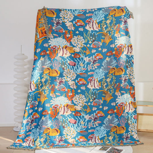 Underwater World Cotton Gauze Blanket