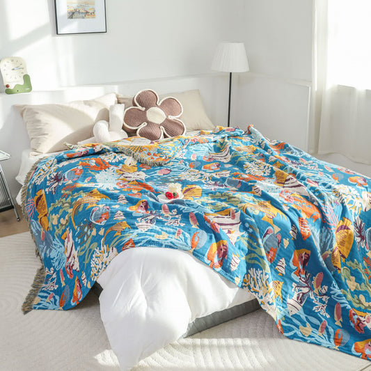 Underwater World Cotton Gauze Quilt