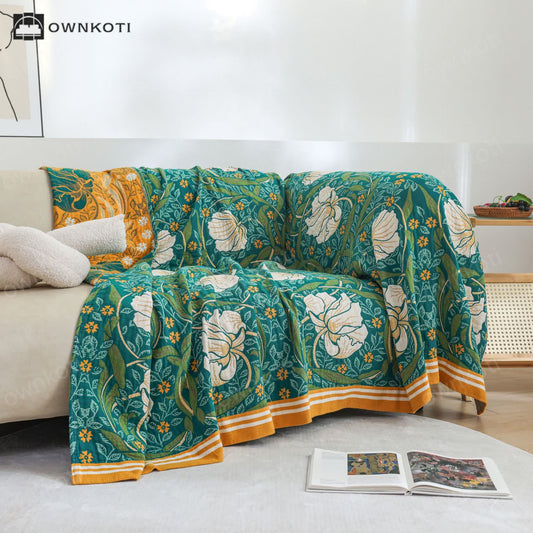 Pure Cotton Elegant Pastoral Soft Blanket