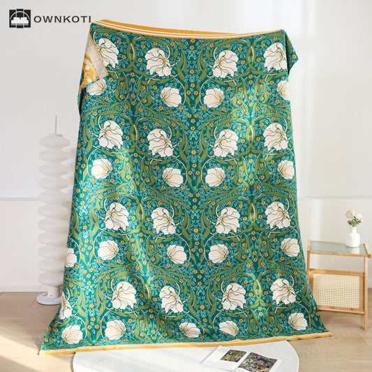 Pure Cotton Elegant Pastoral Soft Blanket