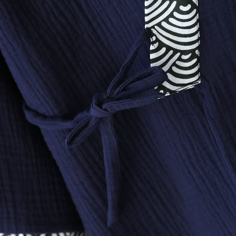Neutral Kimono Cotton Gauze Pajama Set