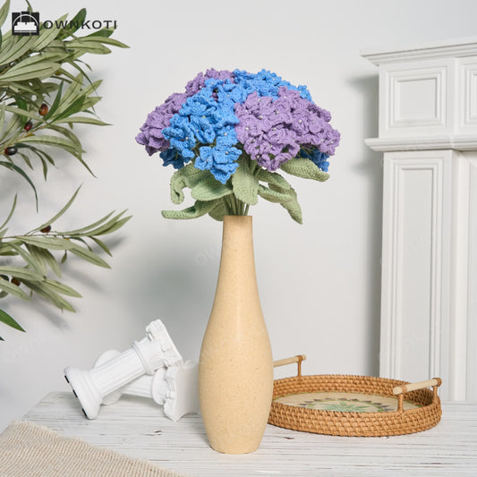 Crochet Hydrangea Bouquet Home Decor Ornament