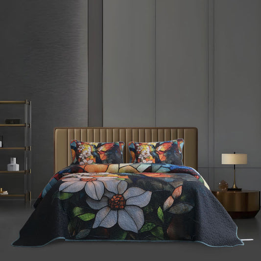 Retro Quilted Soft Pastoral Bedding Set(3PCS)