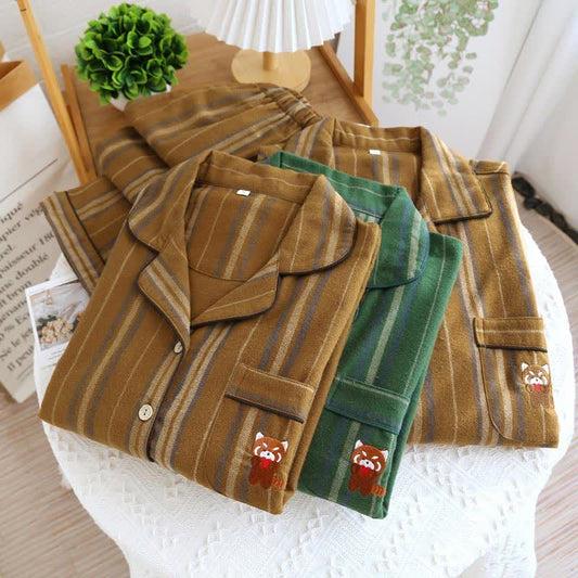 Brushed Cotton Striped Pajama Set - image 1