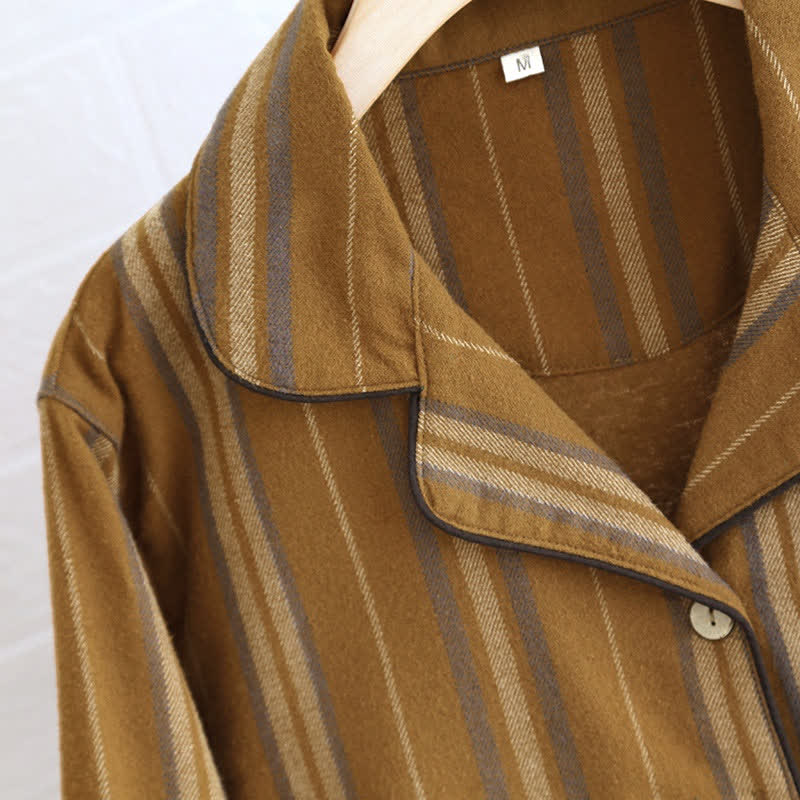 Brushed Cotton Striped Pajama Set - image 3