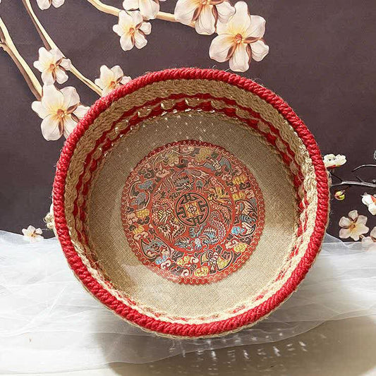 Handmade Hemp Rope Tabletop Storage Basket - image 2