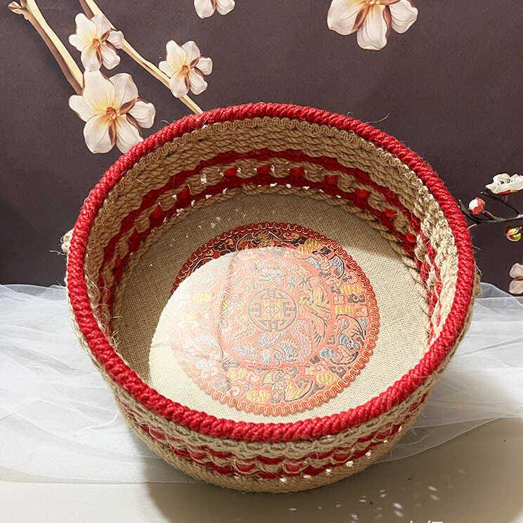Handmade Hemp Rope Tabletop Storage Basket - image 3