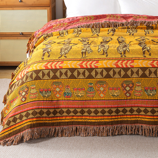 Exotic Style Cotton Gauze Reversible Quilt - image 1