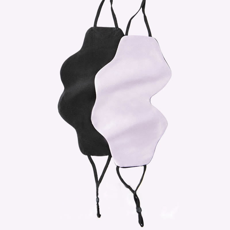 Double-sided Wearable Silk Blackout Sleeping Eye Mask - Light Purple - 9.84" x 5.51" - 2PCS - image 5