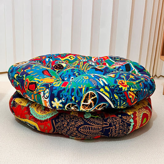 Exotic Round-shaped Soft Floor Chair Cushion