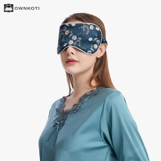 Silk Bouquet Pattern Sleeping Eye Mask