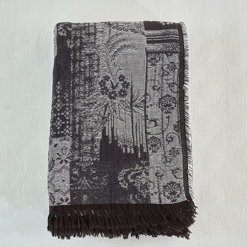 Vintage Yarn-dyed Tassel Cotton Blanket