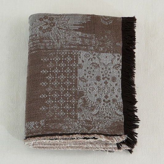 Vintage Yarn-dyed Tassel Cotton Blanket