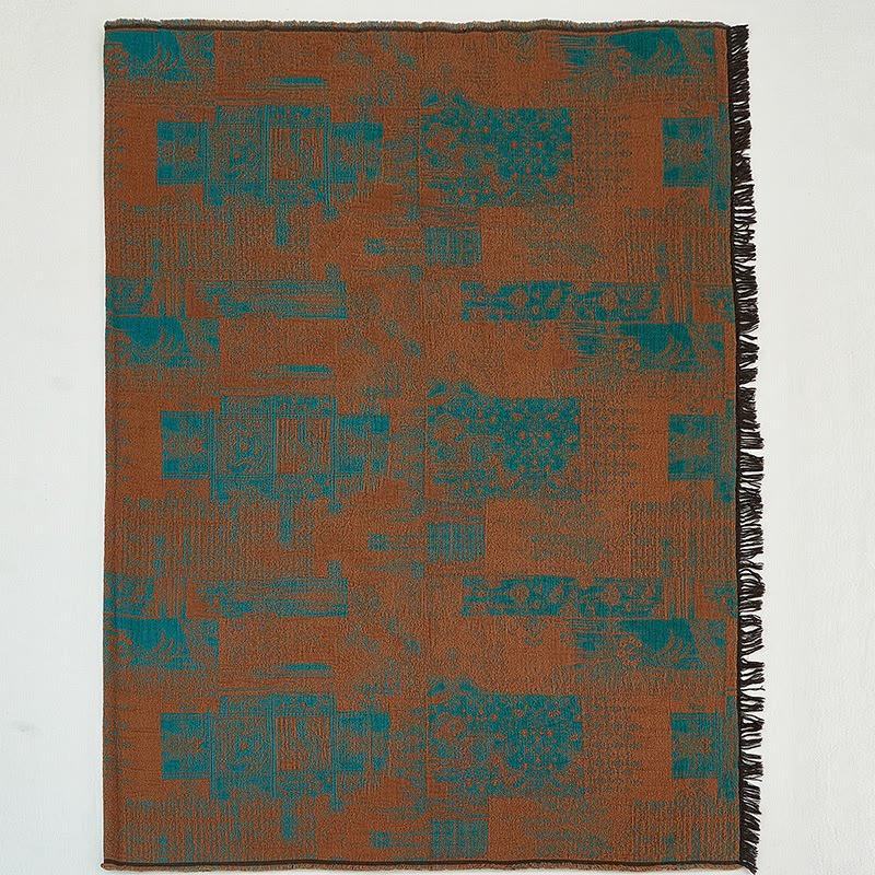 Vintage Yarn-dyed Tassel Cotton Blanket