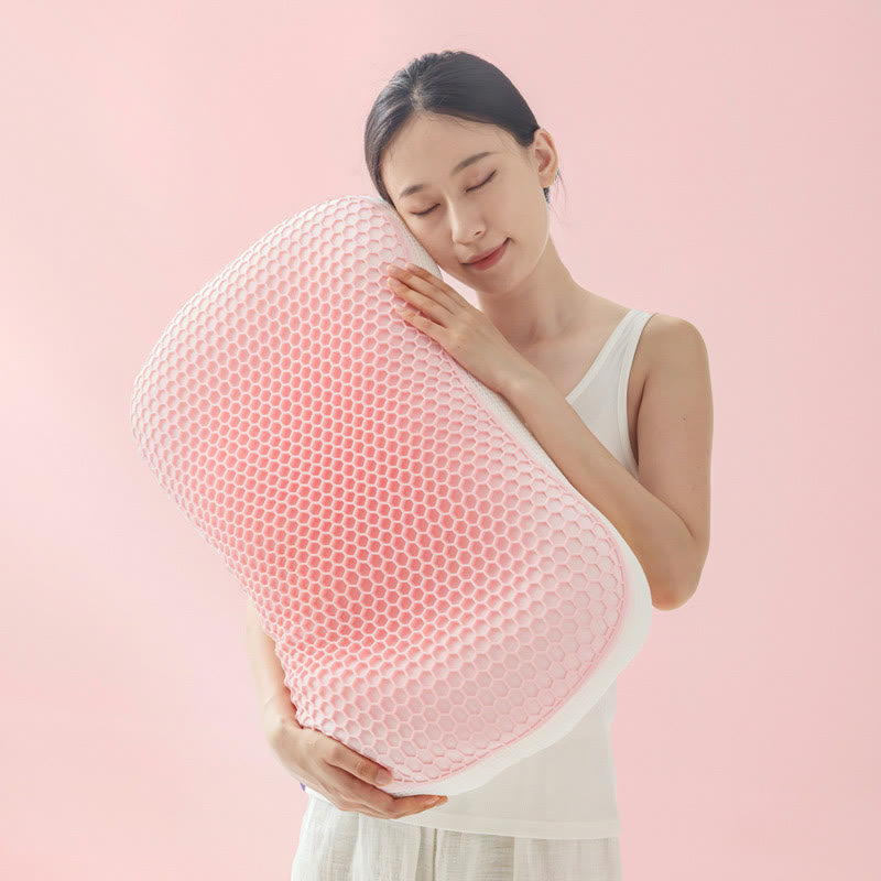 High Elastic Breathable Pressure Relief Pillow - Pink - 1PC - 15.75" x 25.59" x 3.93" - image 4