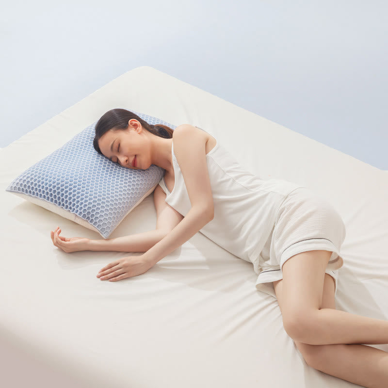 High Elastic Breathable Pressure Relief Pillow - Grey - 1PC - 15.75" x 25.59" x 3.93" - image 3