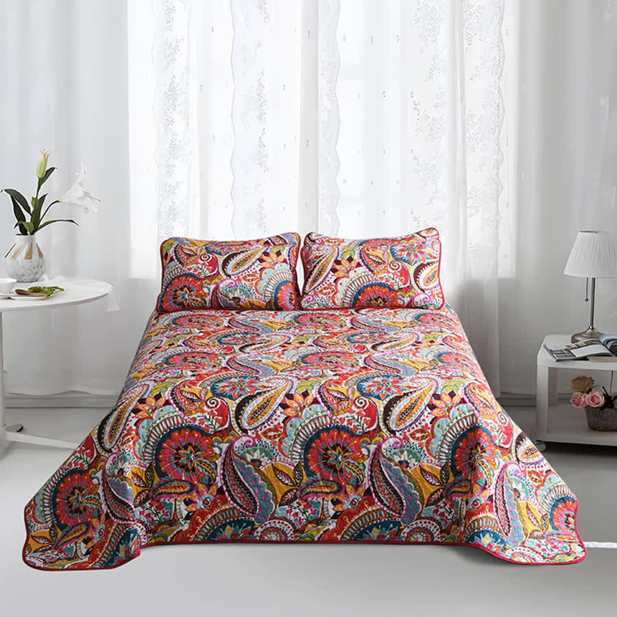 Bohemian Elegant Quilted Bedding Set(3PCS)
