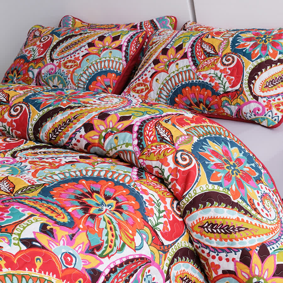 Bohemian Elegant Quilted Bedding Set(3PCS)