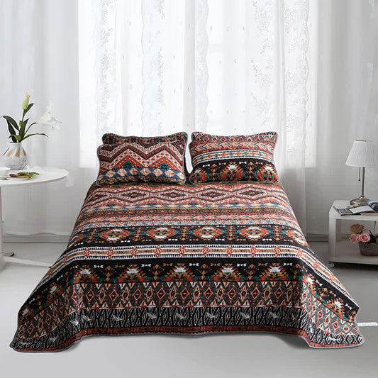 Bohemian Quilted Breathable Soft Bedding Set(3PCS)