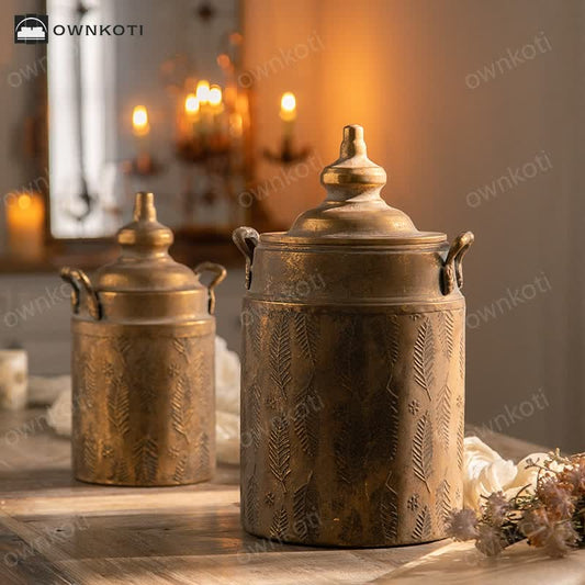 Retro Palace Style Creative Iron Flower Vase