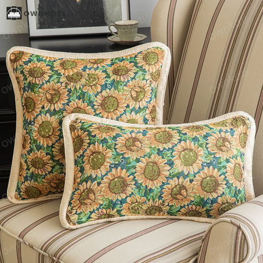 Pastoral Sunflower Decorative Pillowcase