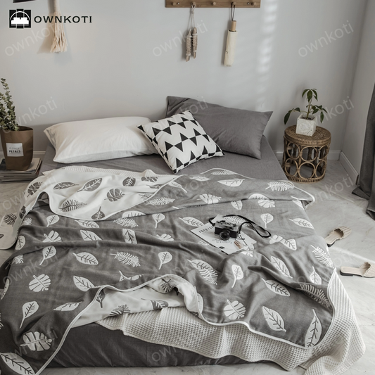 Simple Six Layers Cotton Gauze Lightweight Quilt