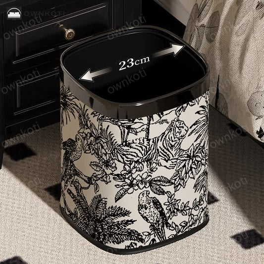 Double-layer Retro Forest Square Trash Can