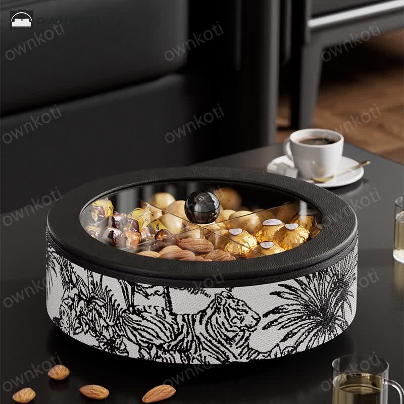 Rotating Serving Dry Fruit Trays with Lid