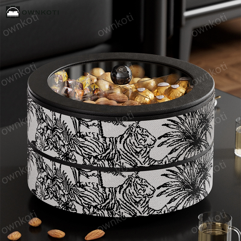 Rotating Serving Dry Fruit Trays with Lid