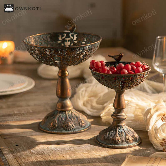 Vintage Iron Decorative High-legged Fruit Tray