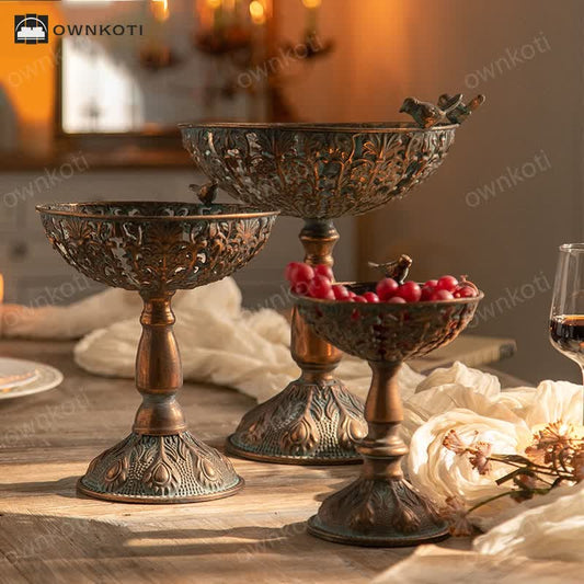 Vintage Iron Decorative High-legged Fruit Tray