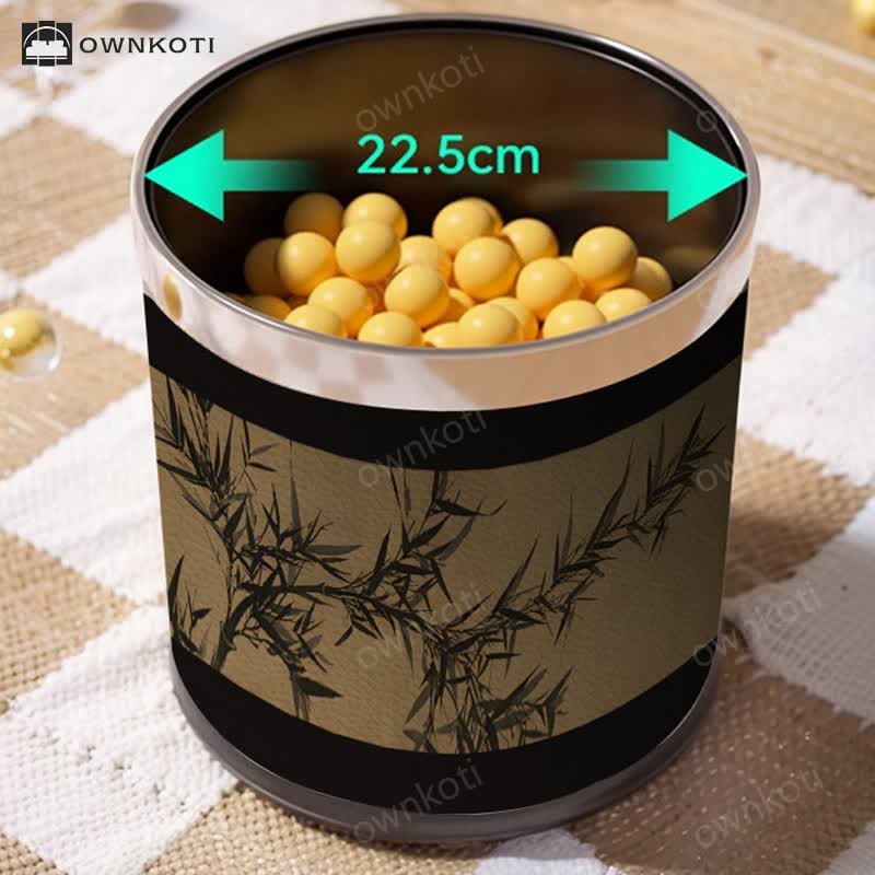 Luxurious Style Rural Bamboo Trash Can