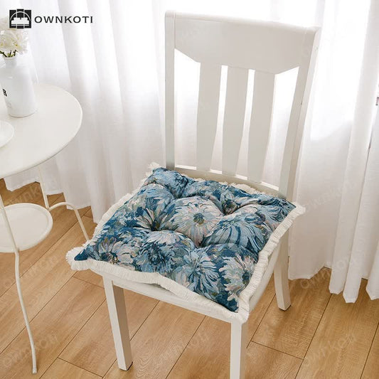 Tassel Oil-painting Decorative Soft Chair Cushion