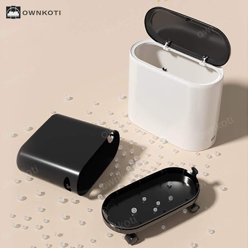 Cute Cat Push-open Double Layer Trash Can