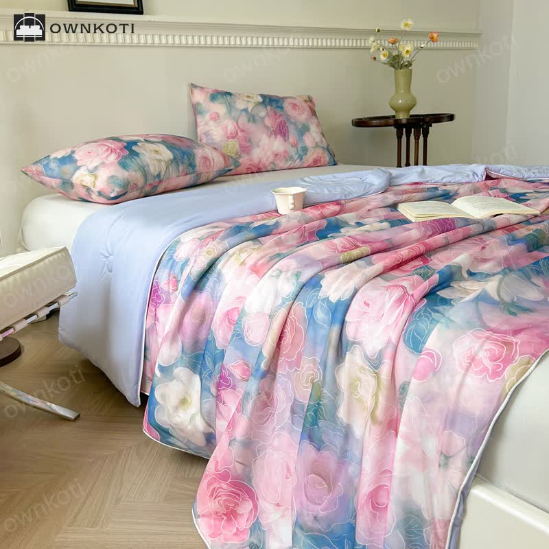 Blooming Flower World Comfy Cooling Quilt